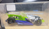2009 Hot Wheels Draggin' Tales Insect Green/Blue Race Car With Case