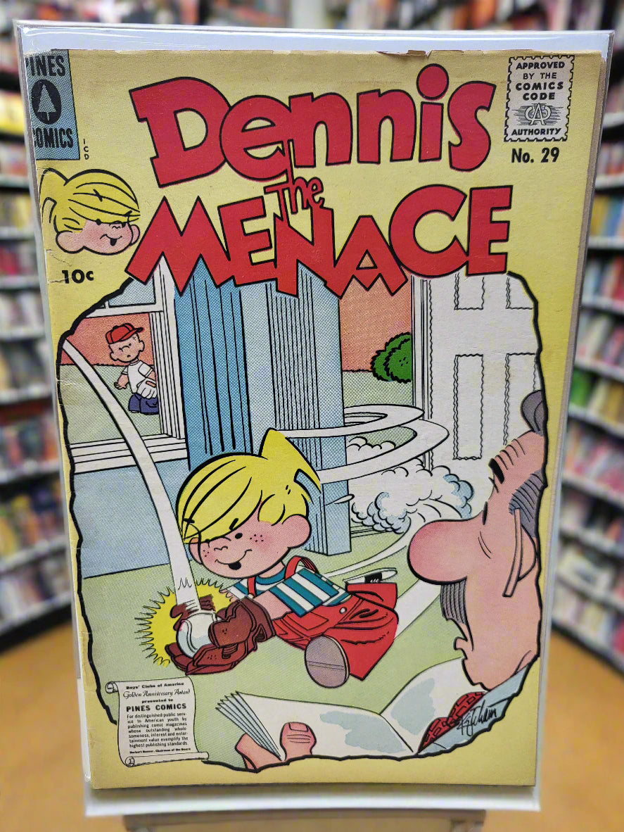 Dennis The Menace #29 (1958) Pines Comics - Baseball Themed Cover Hank Ketcham