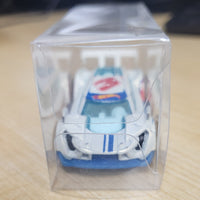 2010 Hot Wheels Super Blitzen HW Racing #107 White / Blue Die-Cast with Case