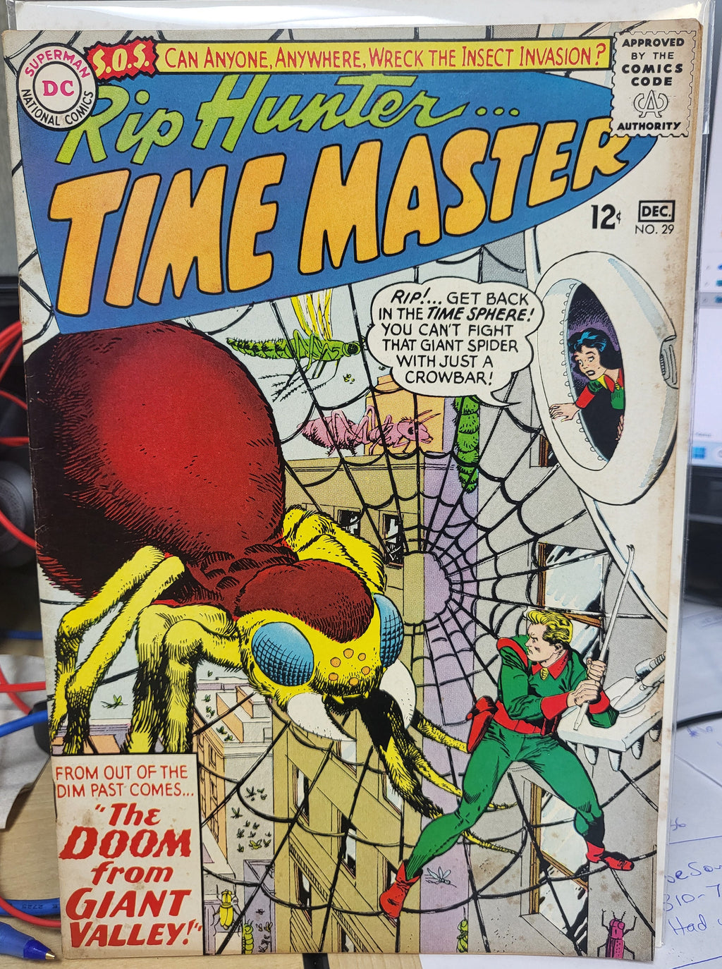Rip Hunter...Time Master #29 (1965) Final Issue Spider Cover DC Comics FINE
