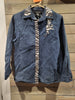 Vintage Morgan Cole Denim Zebra Print Cat Button-Down Small Long Sleeve Shirt