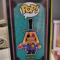2022 Funko Pop Disney Nightmare Before Christmas #807 Blacklight Mayor With Case