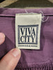 Vintage Viva City USA Purple Cat Themed Small Cotton Jacket Sweater With Pockets