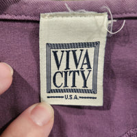 Vintage Viva City USA Purple Cat Themed Small Cotton Jacket Sweater With Pockets