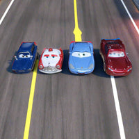 Disney Pixar Cars Movie Set Of 4 Diecast Metal Cars Mattel 1:55 Lenticular Eyes