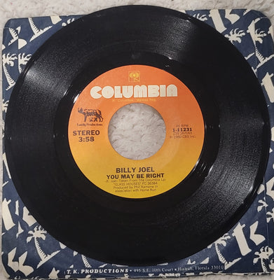 Billy Joel You May Be Right / Close To The Borderline 45rpm Record 1980 Rock Pop
