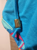 Vintage Baby Phat XL Flowery Blue Short Sleeves Hooded Jacket with POP Zipper
