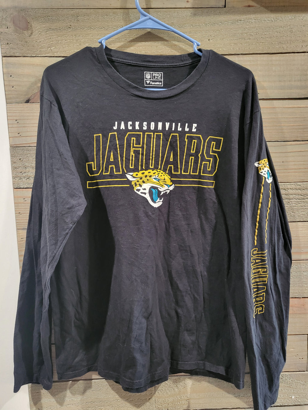 Fanatics Pro Line NFL Jacksonville Jaguars Medium Navy Long Sleeves Football Shirt