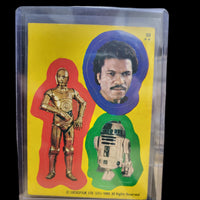 1980 Star Wars Empire Strikes Back Series 1 #32 Yellow R2-D2 C-3PO Lando Sticker