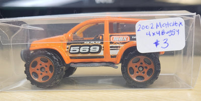 2002 Matchbox Thailand 4x4 Buggy Tech Team MBX 569 Orange Die-Cast Car W/ Case