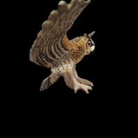 2006 Safari Ltd. Great Horned Owl Wings Of The World 5.5" Animal Kingdom Figure