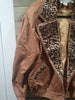 Vintage 1995 Christine Phillipe Brown Medium Leopard Jacket With Shoulder Pads