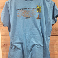 Jimmy Buffett Songs From St. Somewhere 2013-2014 Concert Tour Blue Gilden L Shirt