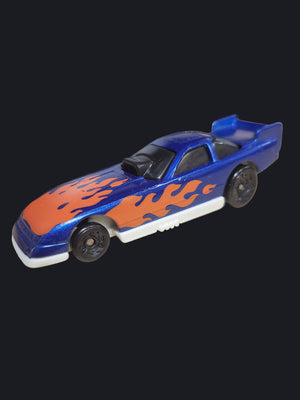 1993 Hot Wheels McDonalds Blue With Flames Funny Car Chine Die-Cast Race Car