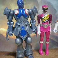 2015 Power Rangers Dino Supercharge 6 Figures Gold Pink Black Green Blue Wrench