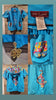Vintage Baby Phat XL Flowery Blue Short Sleeves Hooded Jacket with POP Zipper