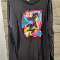 Art Basel 2021 Miami Beach A Thought Processed Designer Patch XL Black Long Sleeve Shirt