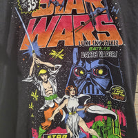 Star Wars Comic Book 35 cent Luke Skywalker vs. Darth Vader Small Black T-Shirt