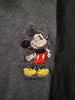 Mickey & Co Black Long Sleeve L Henley Shirt W/ Embroidered Disney Mickey Mouse Patch
