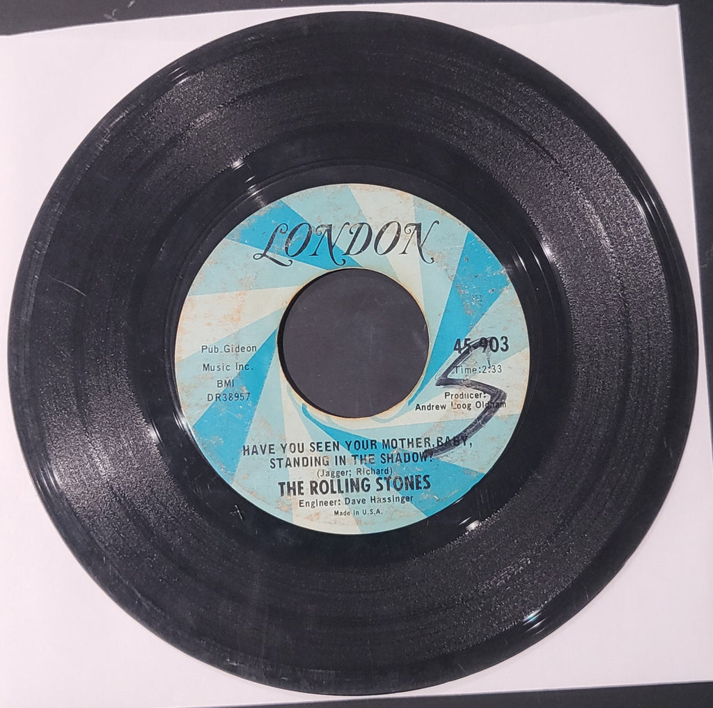 Rolling Stones Who's Driving My Plane/Have You Seen Your Mother Baby 45rpm Record