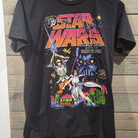 Star Wars Comic Book 35 cent Luke Skywalker vs. Darth Vader Small Black T-Shirt