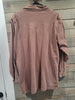 Vintage 1990's Match Point USA Small Cotton Linen Button Down Cat Shirt W/Pockets