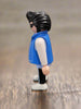 1992 Geobra Man Rock Star Z on Shirt Blue Vest Elvis Style Hair Vintage Playmobil Toy
