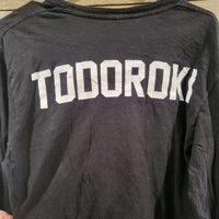 My Hero Academia Funimation Anime Todoroki Adult Small Black Fire & Ice Long Sleeves Shirt