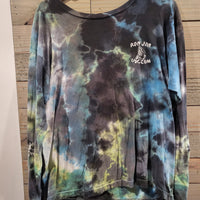Ron Jon Volcom Tie Dye Long Sleeves Medium Hawaiian Surfer Shirt