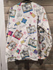 I Love Lucy Long Sleeve Scrub Shirt – Women's Medium – Snap Front – Elastic Cuffs – Great Condition