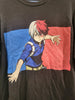 My Hero Academia Funimation Anime Todoroki Adult Small Black Fire & Ice Long Sleeves Shirt