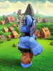 2019 Playmates Zagtoon Power Players Bearbarian Blue Cartoon Network Action Figure