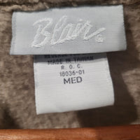 Vintage Blair Cat Themed Fleece Zippered Medium Unisex Sweater Jacket