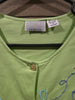 Vintage Tropico Green Medium Ladies Embroidered Cats Themed Button Down Shirt