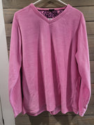 Donna Loren Pink 1x Fleece 100% Polyester Pink Super Soft Sweatshirt