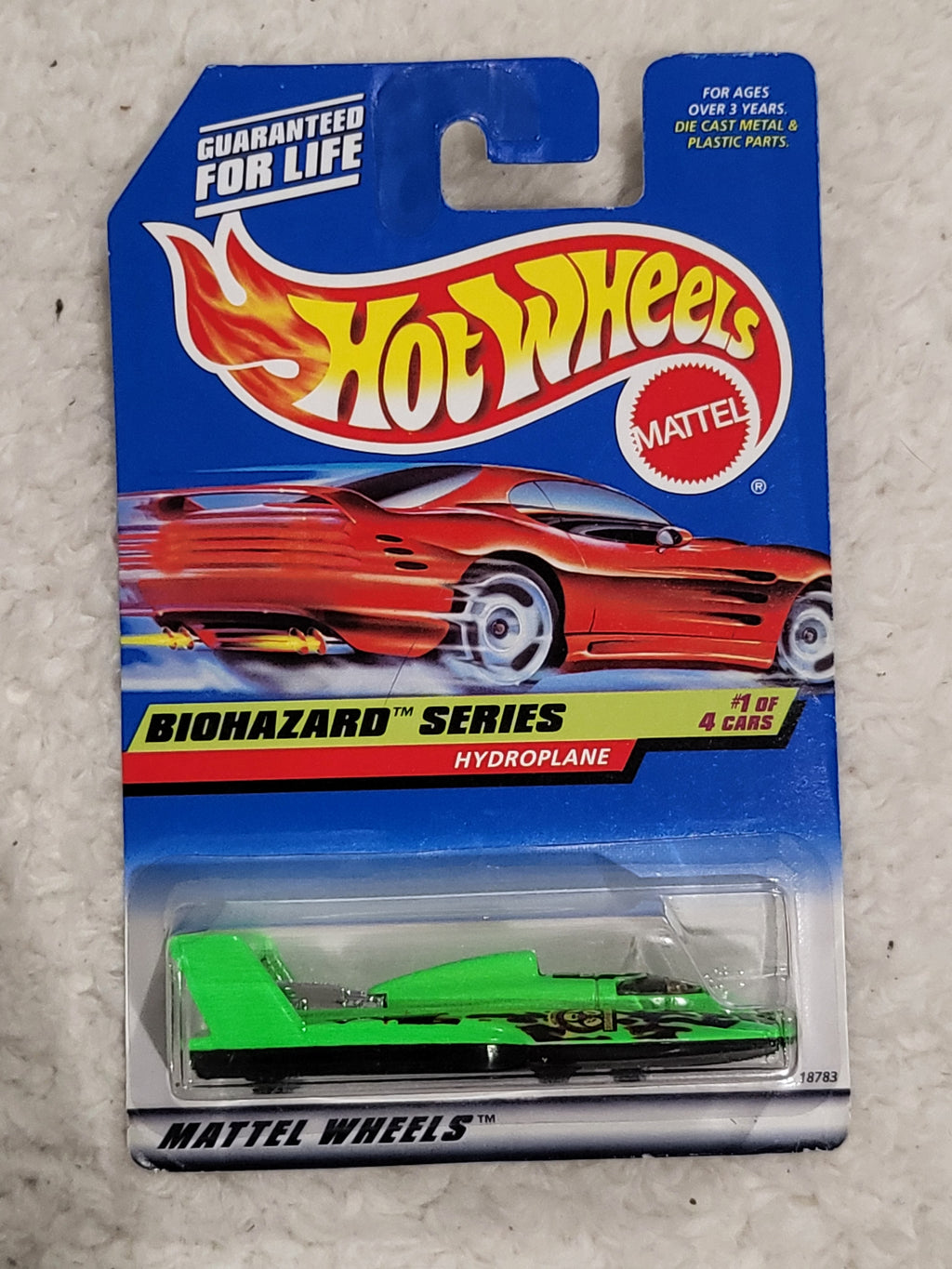 2007 Hot Wheels Biohazard Series #1/4 Green Hydroplane #717 Die-Cast NEW