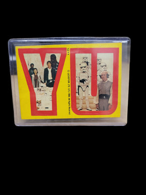 1980 Star Wars Empire Strikes Back Series 1 #12 Yellow Han Solo Leia Lando Sticker