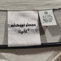 Vintage Michael Simon Light White Medium Embroidered Cats and Whiskers Long Sleeves