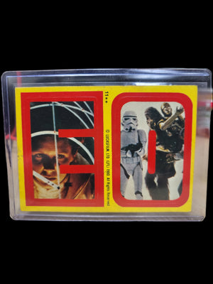 1980 Star Wars Empire Strikes Back Series 1 #11 Yellow Princess Leia Chewbacca Sticker