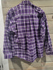 Vintage Cambridge Classics Medium Purple Plaid Flannel Long Sleeves Unisex Shirt
