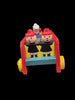 2004 Fisher Price Looky Fire Truck Town Parade Wooden Pull Toy With Bell
