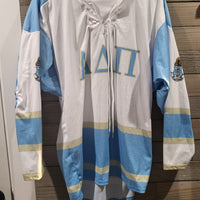 Alpha Delta Pi #51 College Sorority TCL Medium Jersey Style Long Sleeves Decorative Shirt