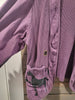 Vintage Viva City USA Purple Cat Themed Small Cotton Jacket Sweater With Pockets