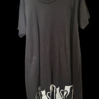 Vintage Michigan Rag Company M.R.C. Black Nightshirt With Cats One-Size Fits All USA