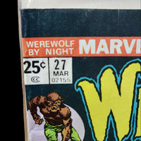 Werewolf By Night #27 (1975) MVS #9 Captain Marvel Gil Kane Dr. Glitternight FINE