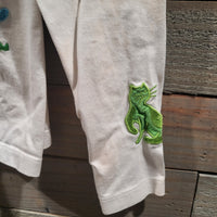 Vintage Michael Simon Light White Medium Embroidered Cats and Whiskers Long Sleeves