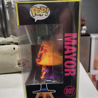 2022 Funko Pop Disney Nightmare Before Christmas #807 Blacklight Mayor With Case