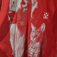 Vintage 1990's Fruit of the Loom Lofteez XL Unisex Red Purina Animal Cat / Dog T-Shirt