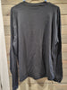 Mickey & Co Black Long Sleeve L Henley Shirt W/ Embroidered Disney Mickey Mouse Patch