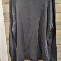 Mickey & Co Black Long Sleeve L Henley Shirt W/ Embroidered Disney Mickey Mouse Patch